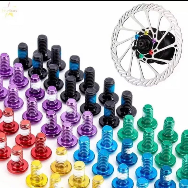 Jual Baut Rotor Titanium Alloy 12Pcs GIYO Baut M5x10 Ukuran 5mm T25 ...