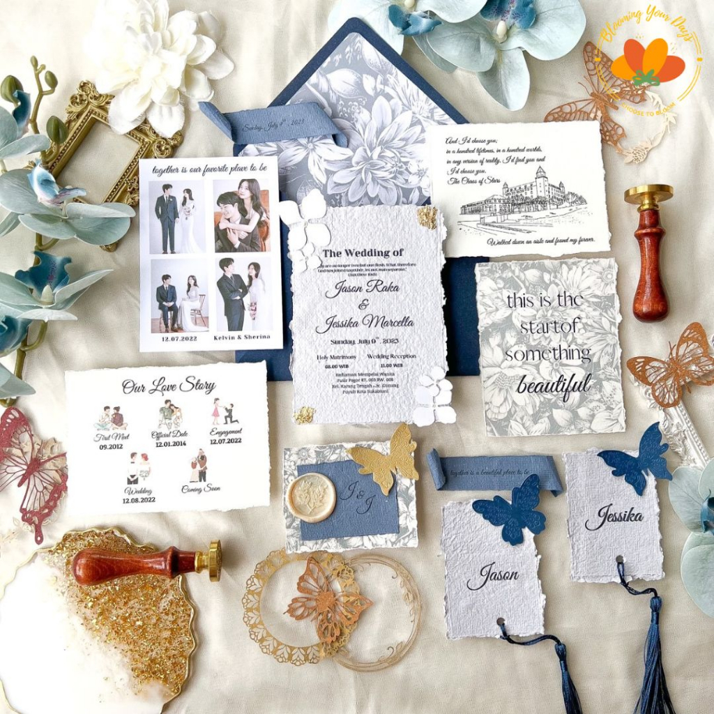 Jual calligraphy wedding keepsake vow wedding stationery undangan