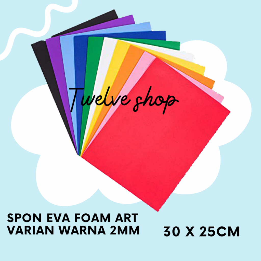 Jual Busa Ati Warna 2mm/ Sponge Eva Lembaran Ukuran 30x25cm Murah ...