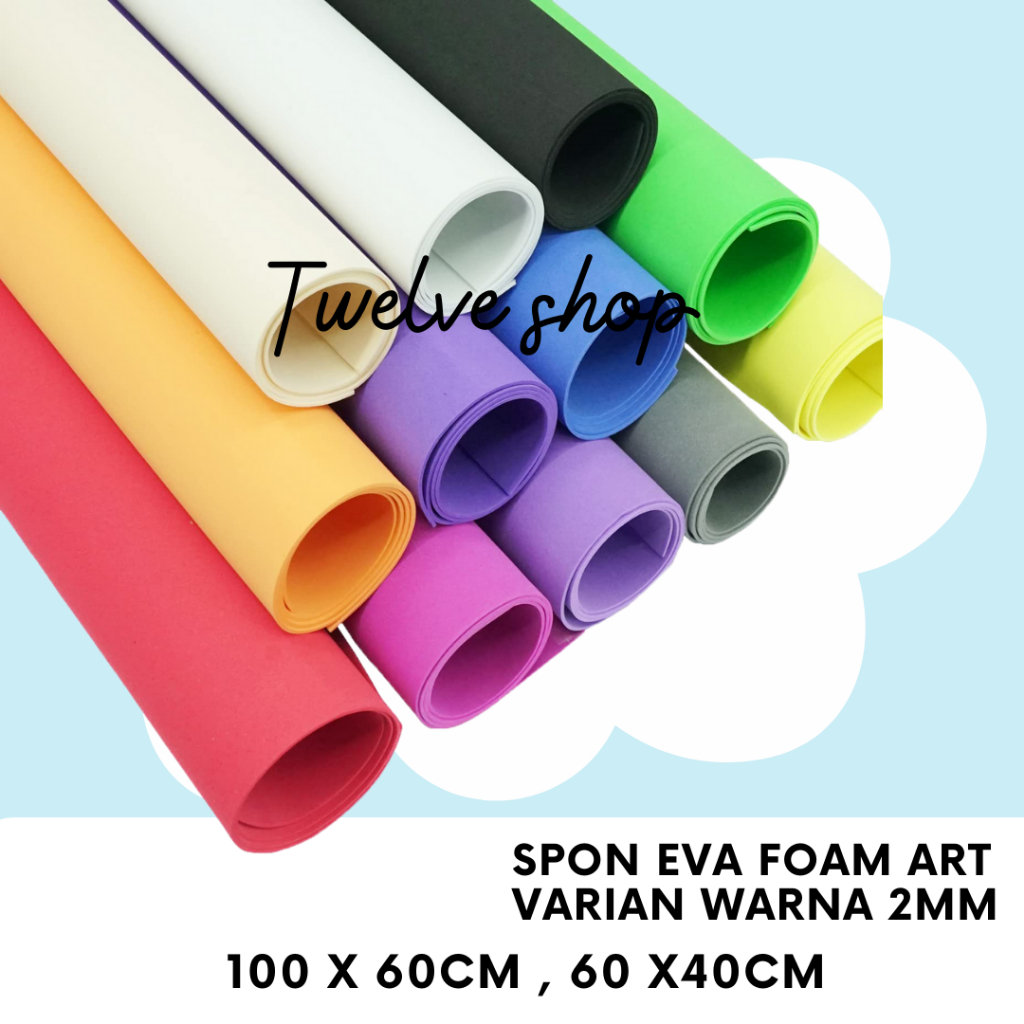 Jual Busa Ati Warna 2mm / Spon Eva Foam Art Kerajinan Ukuran 60x40cm ...