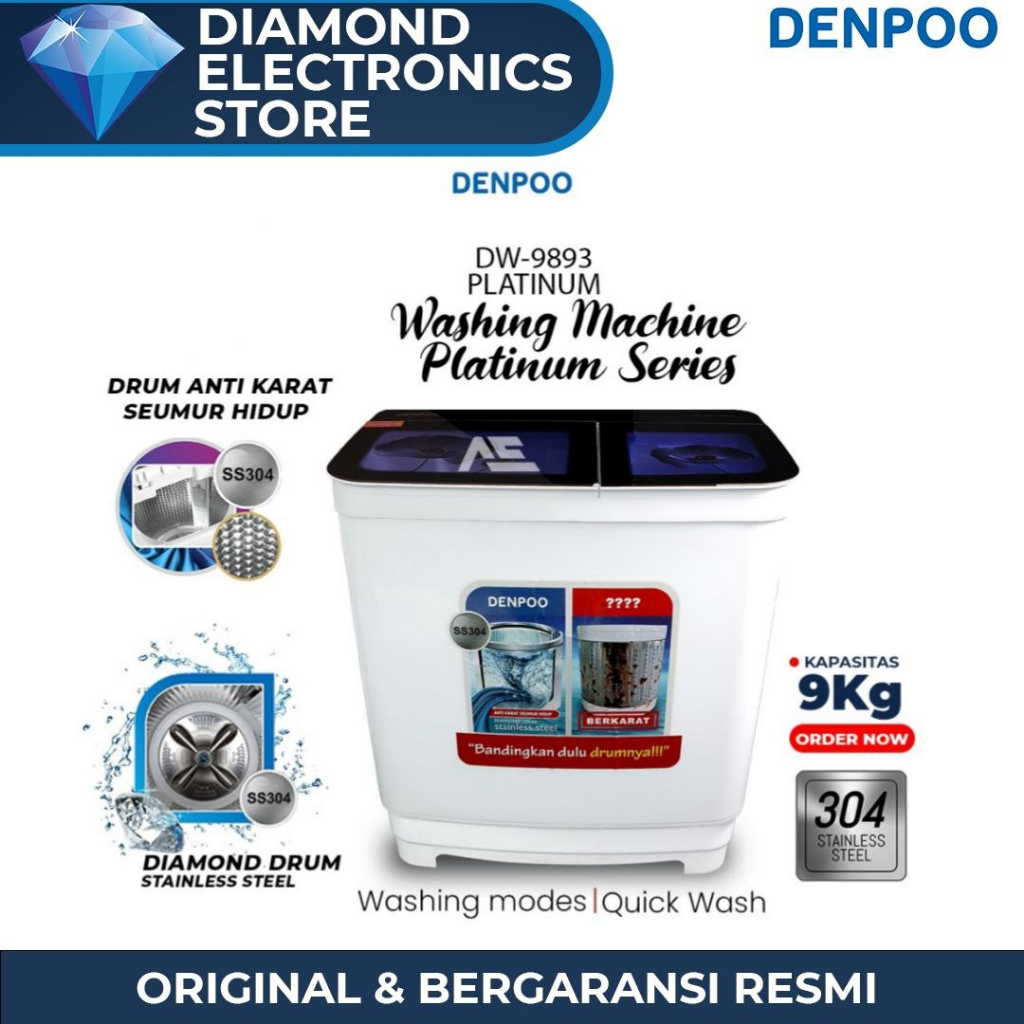 Jual Mesin Cuci Tabung Stainless Denpoo Dw K Platinum Kg