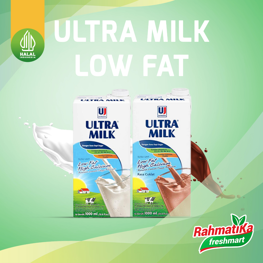 Jual Ultra Milk Susu Uht Low Fat High Calcium Liter Shopee Indonesia