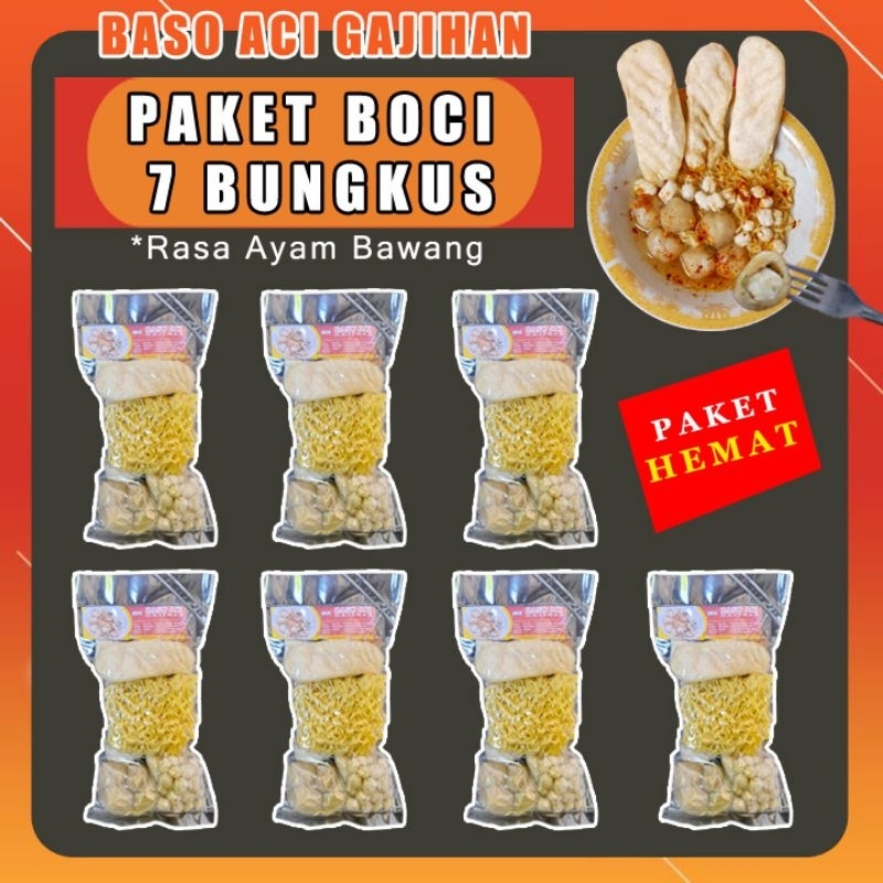 Jual Paket Baso Aci Isi Jando Gajih Sapi 7 Bungkus Makanan Instan Food