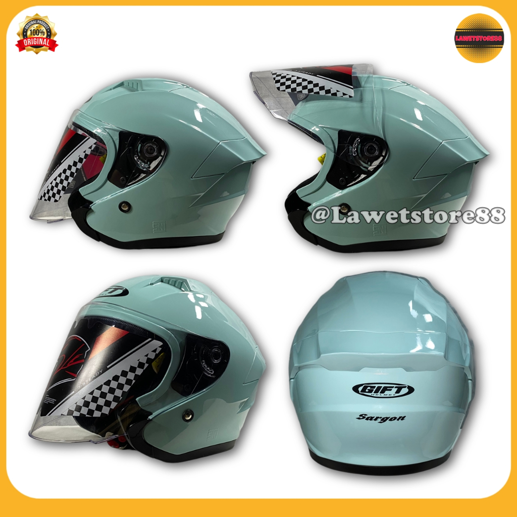 Jual Helmets Sepeda Motor Half Face Gift Sargon Solid Polos Original ...