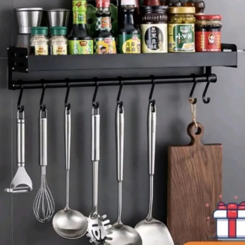 set rak bumbu dan gantungan spatula
