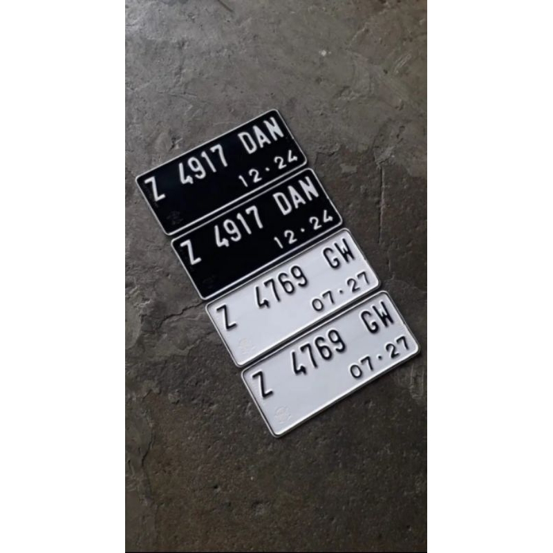 Jual Plat nomor motor putih tulisan hitam standar logo timbul | Shopee