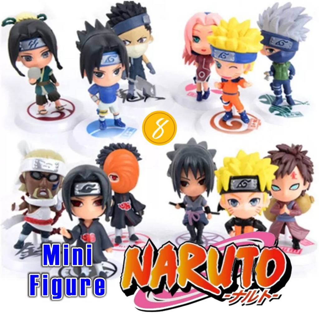 Jual Mini Chibi Figure Naruto Shippuden/ Mainan Topper Kue Sasuke ...