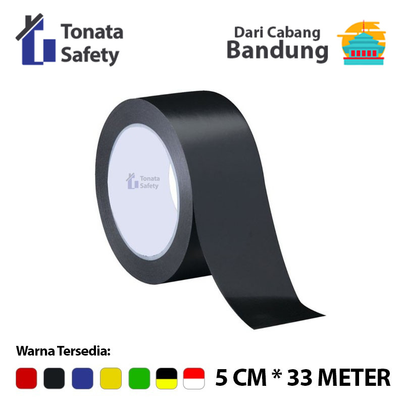 Jual Floor Marking Tonata / Lakban Hitam / 5 cm x 33 m | Shopee Indonesia