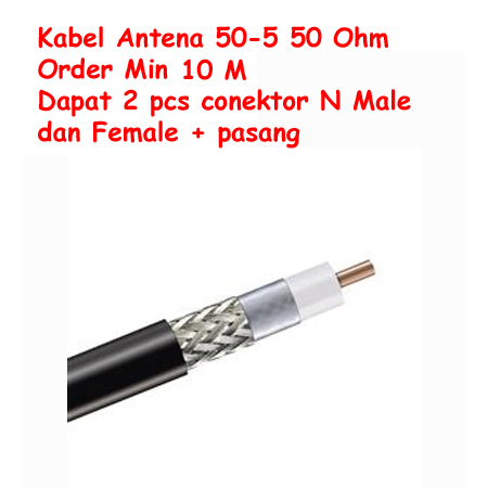 Jual Kabel Coaxial Antena Rg Ohm Ohm N Male Female Per Meter Shopee Indonesia