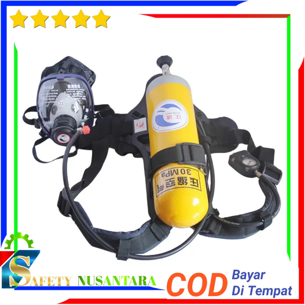 Jual SCBA Breathing Apparatus Jiangbo 6 Liter Tabung Steel | Shopee ...