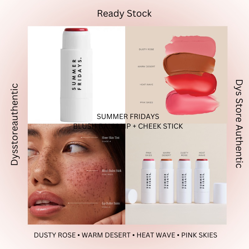 Jual READY STOCK NEW SUMMER FRIDAYS BLUSH BALM LIP + CHEEK STICK