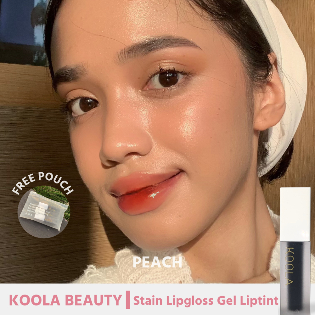 Jual PEACH I KOOLA BEAUTY STAIN LIP GLOSS GEL LIPTINT MENCERAHKAN ANTI