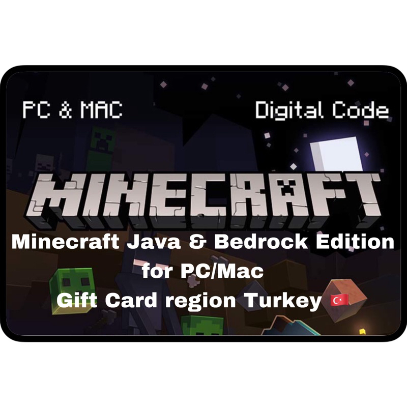 Jual Minecraft Java & Bedrock Edition for PC/Mac Region Turkey Gift