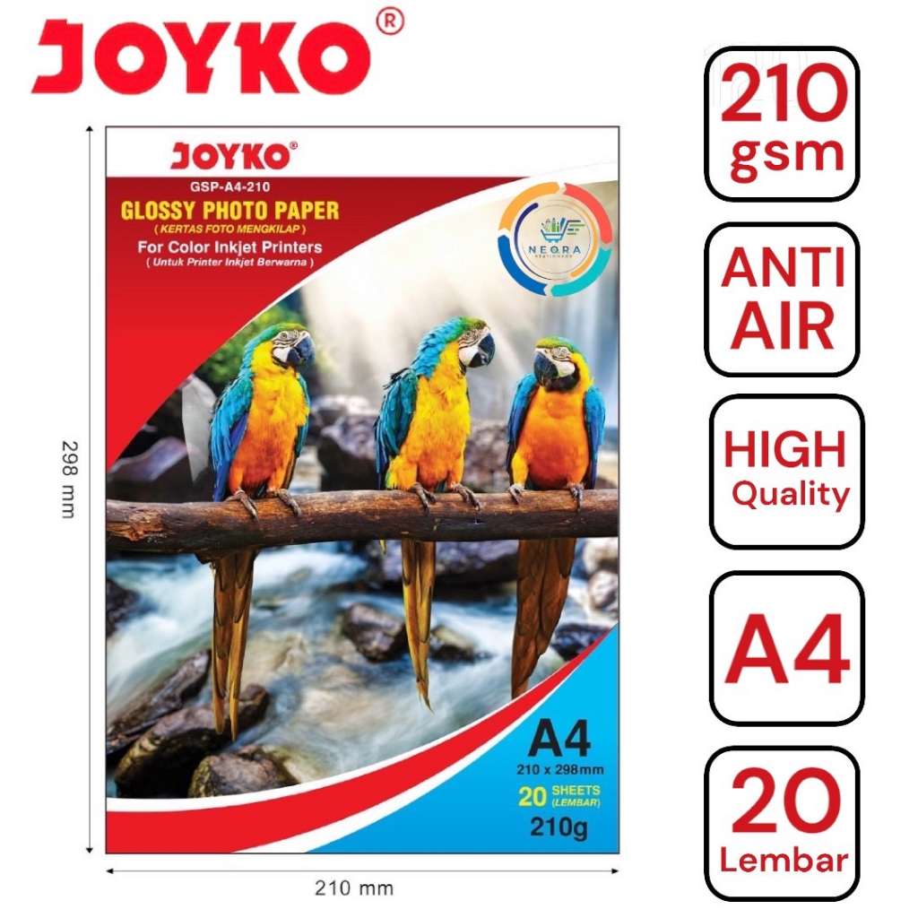 Jual Joyko Glossy Photo Paper Kertas Foto Mengkilap Gsp A4 210 Isi