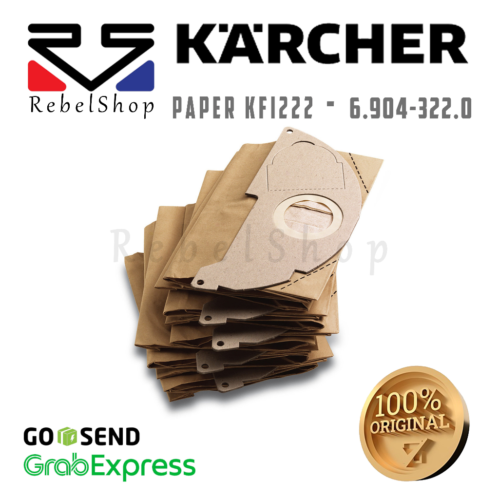 Jual Karcher Paper Filter Bags for WD2 / WD 2 (5 pcs) Shopee Indonesia