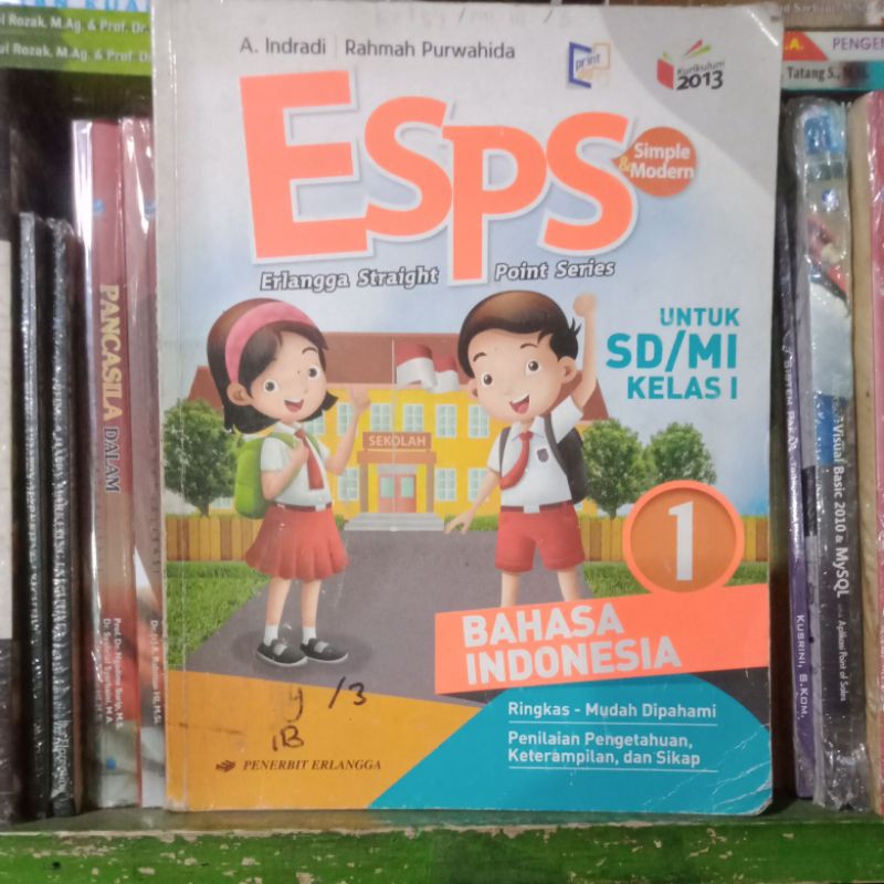 Jual Esps Bahasa Indonesia 1 Untuk Sd Mi Kelas I Kurikulum 2013 Indradi