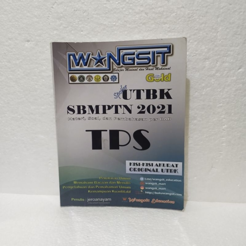 Jual Buku Wangsit Gold Spoiler Untuk Utbk Sbmptn Materi Pembahasan