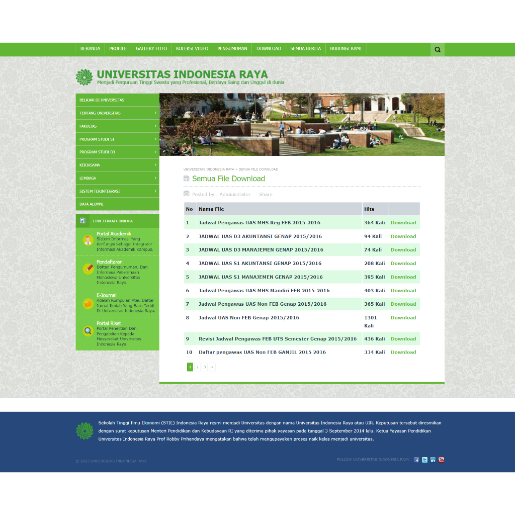 Jual Program Aplikasi Web Portal Kampus Responsive dengan Codeigniter 3 ...