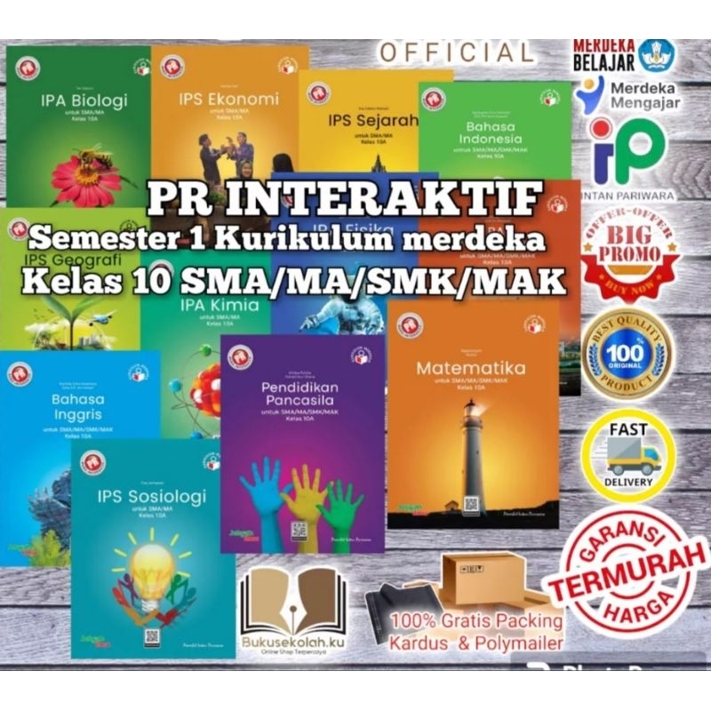 Jual Buku Lks Pr Interaktif Sma Kelas X 10 Semester 1 Tahun 2023 Kurikulum Merdeka Intan 0650