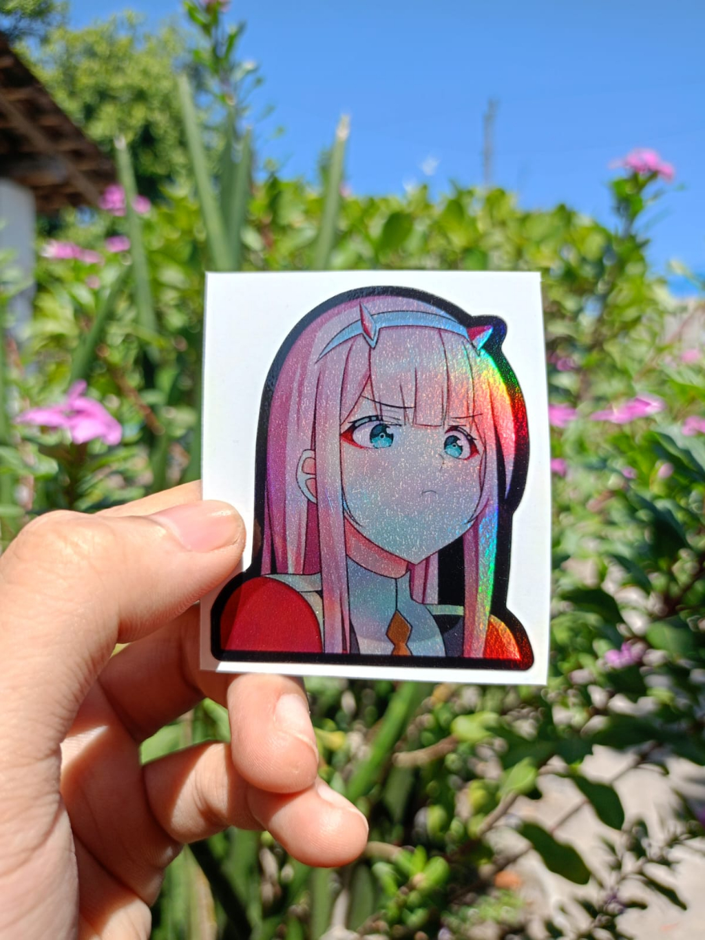 Jual Sticker Stiker Anime Zero Two Hologram Sticker case hp & laptop ...