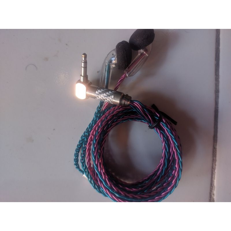 Jual Earbud Recable Custom Pink Biru | Shopee Indonesia