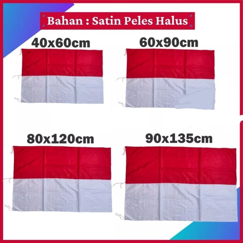 Jual Bendera Merah Putih Bendera Indonesia Satin Peles Murah 60x90cm 80x120cm Shopee Indonesia