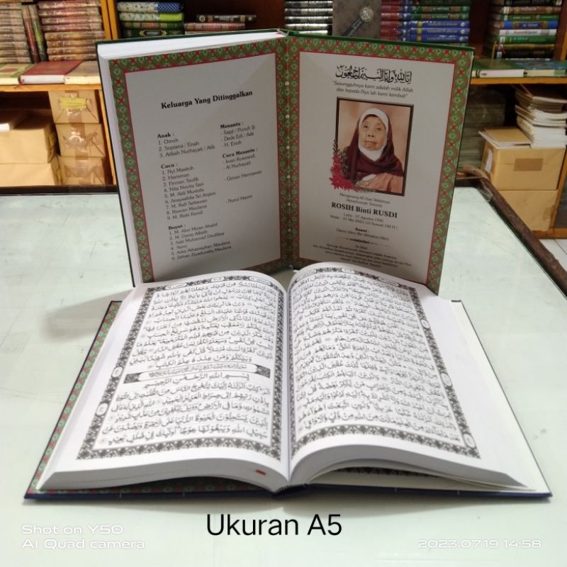 Jual Al Quran Hvs + Gratis Custom Sisipan Foto Mengenang Untuk Wakaf/40 ...