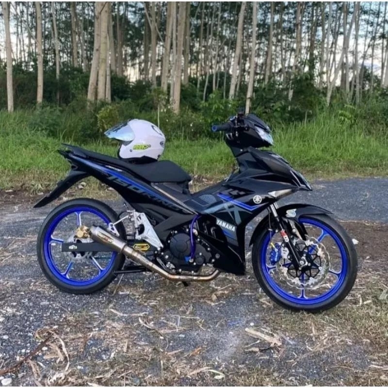 Jual striping sticker standar ORI MX king 150 biru | Shopee Indonesia