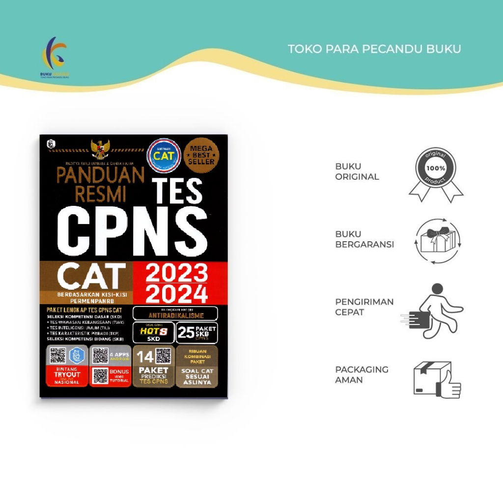 Jual Buku Tes - Panduan Resmi Tes CPNS CAT 2023/2024 - Raditya Panji ...