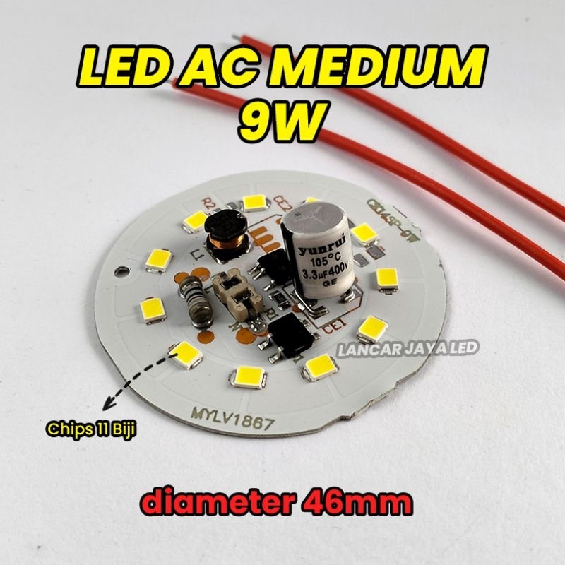Jual PCB LED AC MEDIUM 9 Watt (Termurah) | Shopee Indonesia