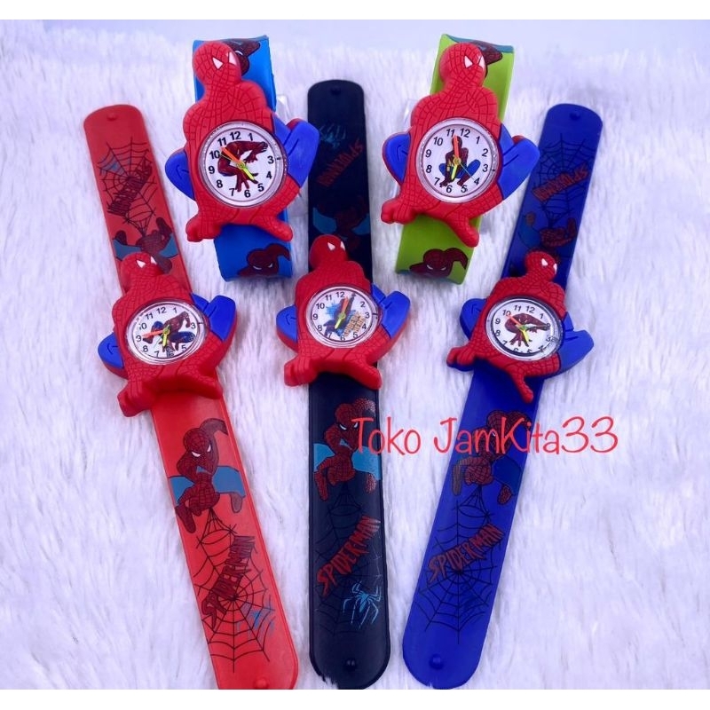 Jual VIRAL,,JAM TANGAN ANAK TK/SD KARAKTER SPIDERMAN CEPLOK /MAGNET ...