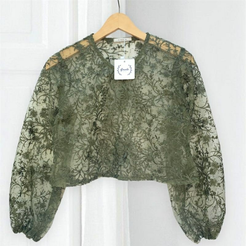 Jual Crop outer brokat / outer brukat / baju kondangan / Ajmala