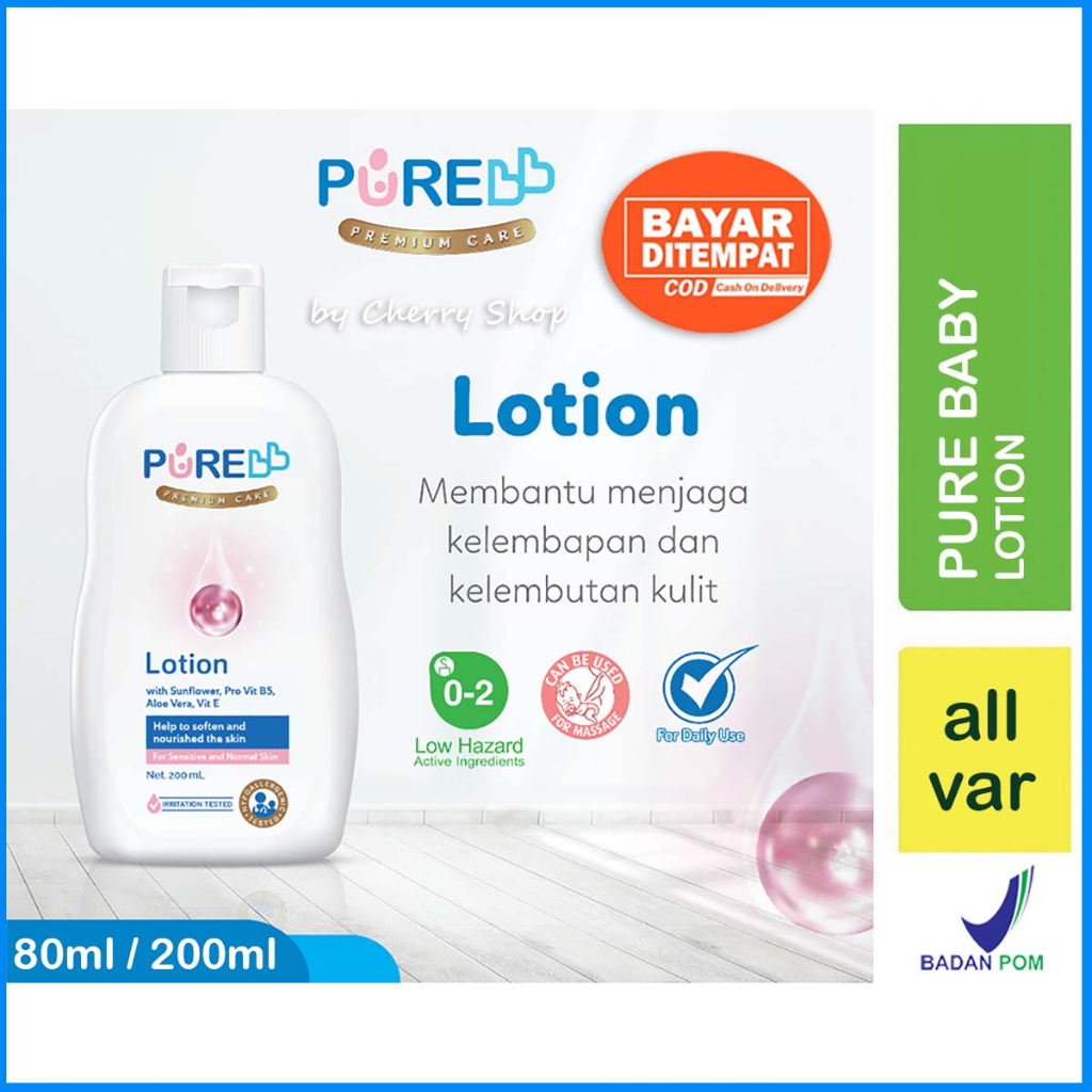 Jual PURE BABY Lotion /Pure BB Lotion 80 ml & 200 ml | Shopee Indonesia