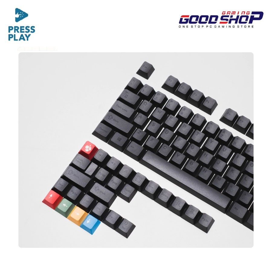 Jual Press Play BLACKOUT PBT Dye Sub Keycaps Keycap Set | Shopee Indonesia