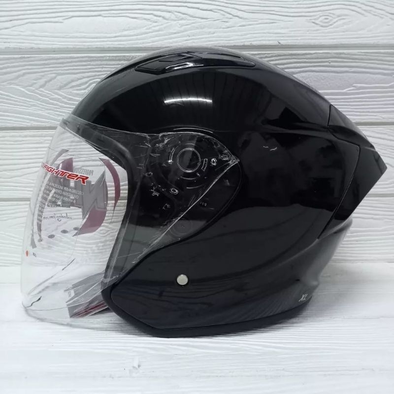 Jual Helm Nhk R Elite Solid Black Glossy Original Produk Shopee