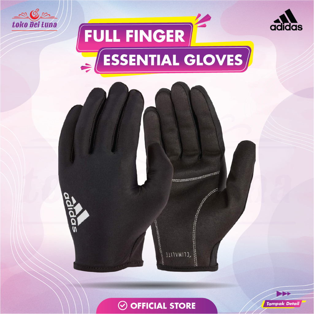 Jual ADIDAS Full Finger Essential Gloves Climalite Shopee Indonesia