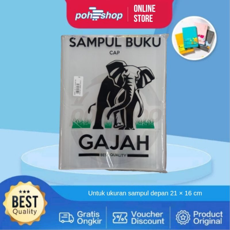 Jual Sampul Buku Plastik Kwarto Cap Gajah 100 Lembar Shopee Indonesia