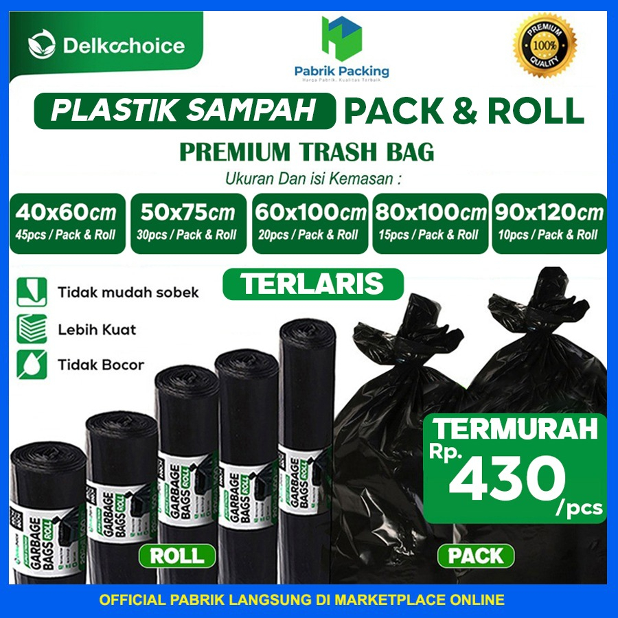 Jual Kantong Plastik Sampah Besar Jumbo Kuat Termurah Hitam Pack