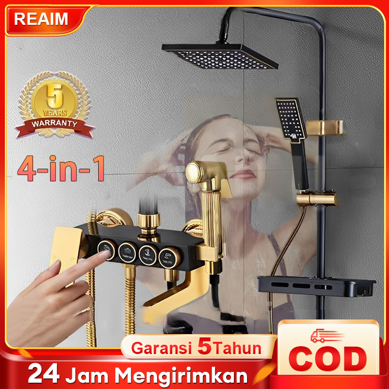 Jual Kepala Shower Kamar Mandi Tekanan Tinggi Shower Head Kepala Pancuran Mandi 4 Mode Kepala 3257