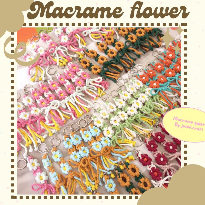 Jual Macrame flower keychain [READY STOCK] | Shopee Indonesia