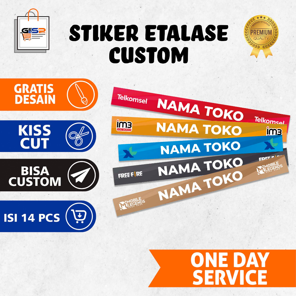 Jual Stiker Etalase Stiker Konter Stiker Toko Kertas Stiker