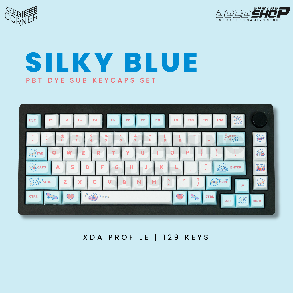 Jual KC Keycaps Silky Blue XDA 129 Keys Shopee Indonesia