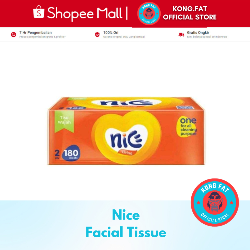 Jual Nice Facial Tissue Tisu Wajah Soft Pack 180 Sheets Shopee