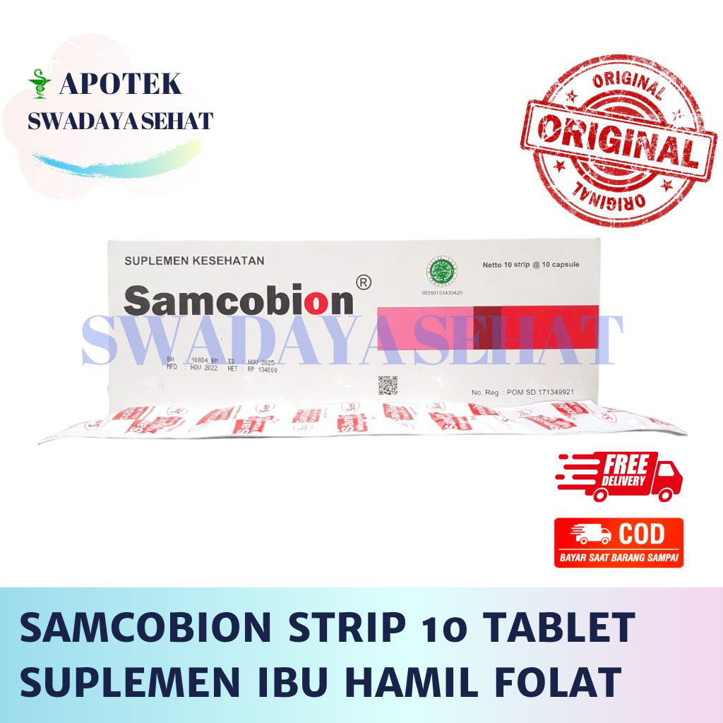 Jual SAMCOBION STRIP 10 TABLET - Suplemen Vitamin Mineral Ibu Hamil ...
