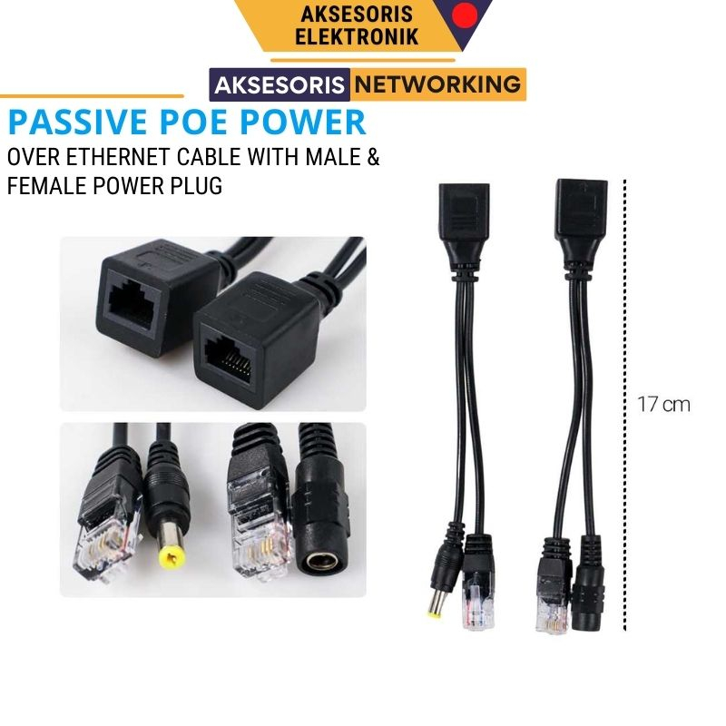 Jual Kabel POE Splitter Sambungan Kabel Router, IP Kamera, CCTV 100MBPS ...