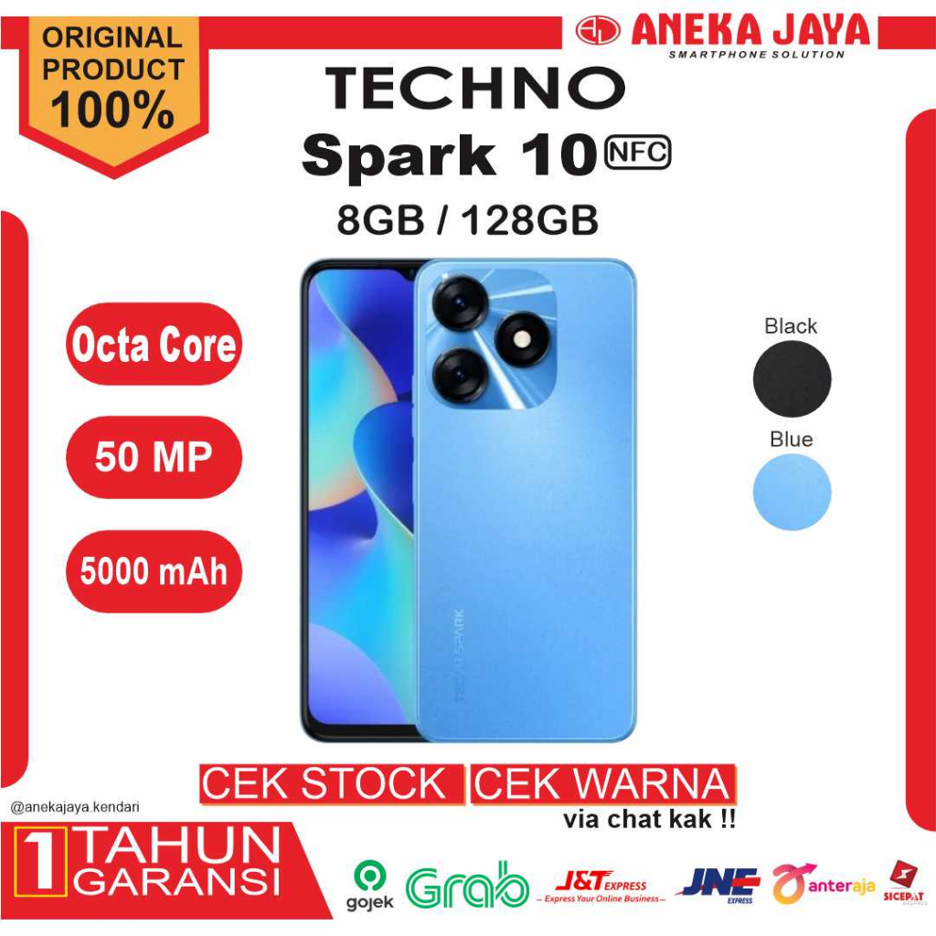 Jual TECNO Spark 10 NFC Masih Segel Asli Dari Pabrik Garansi Resmi ...