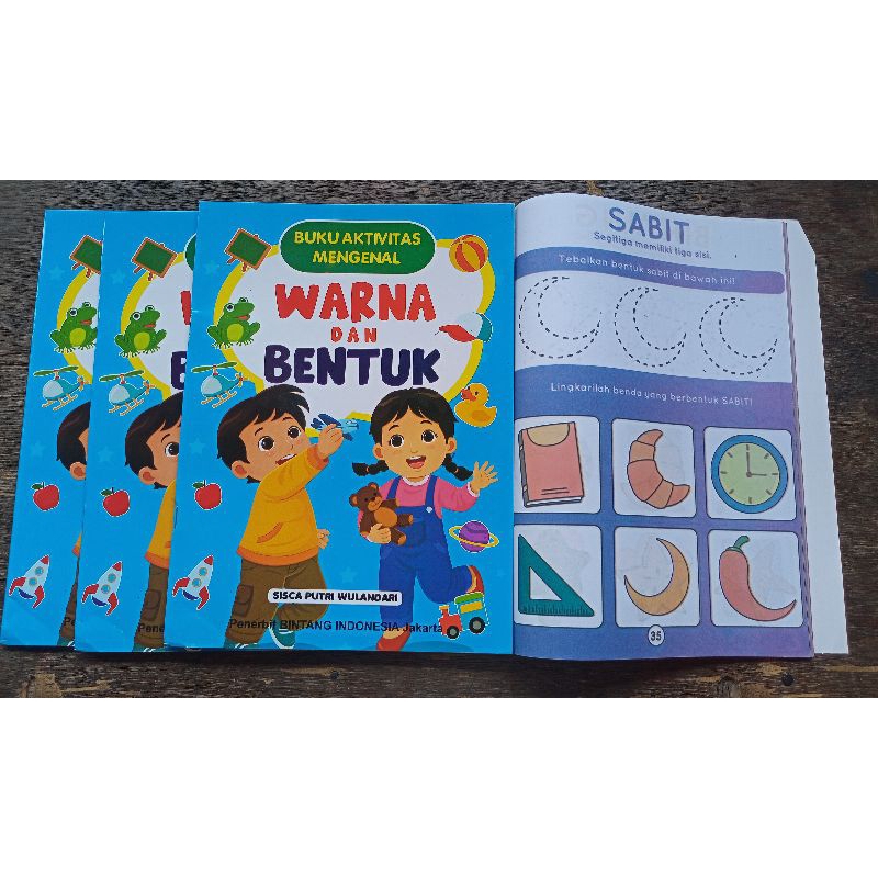 Jual BUKU AKTIVITAS MENGENAL WARNA DAN BENTUK UNTUK ANAK PAUD & TK ...