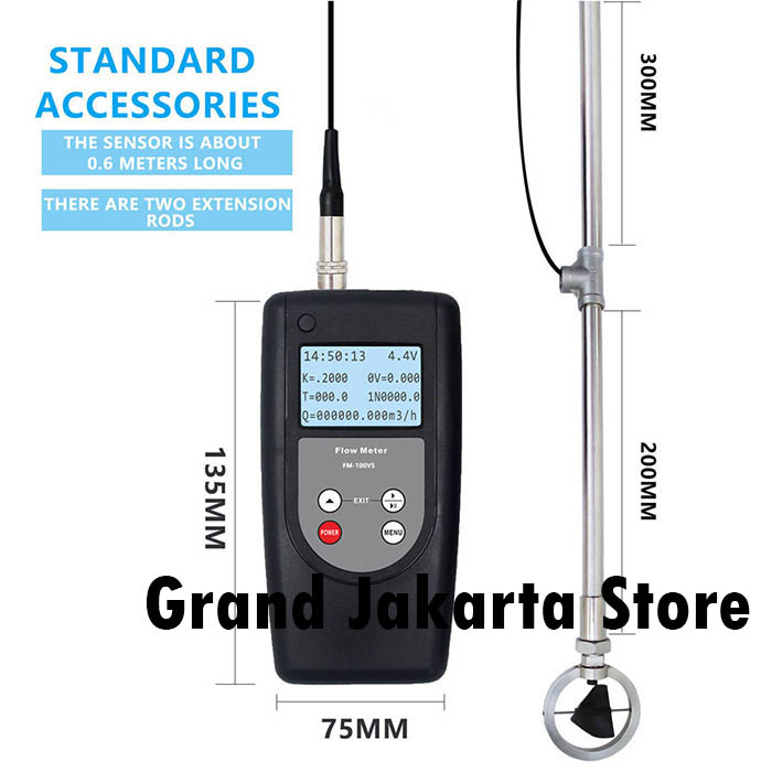 Jual Current Water Flow Meter Open Channel FM-100V5 Liquid River Lake ...