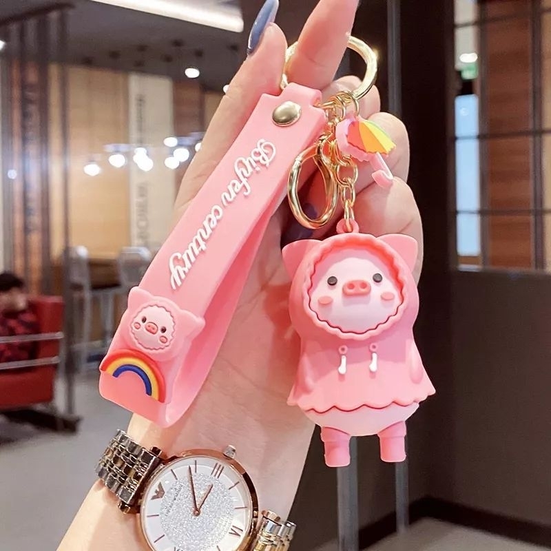 Jual Gantungan Kunci Lovely Key Rings Cartoon Bag Charm Pig