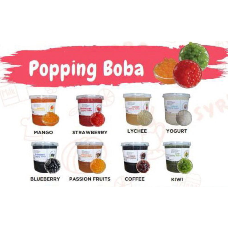 Jual POPPING BOBA + BUBBLE WRAP Taiwan 1 Kg Halal Mango/ Leci